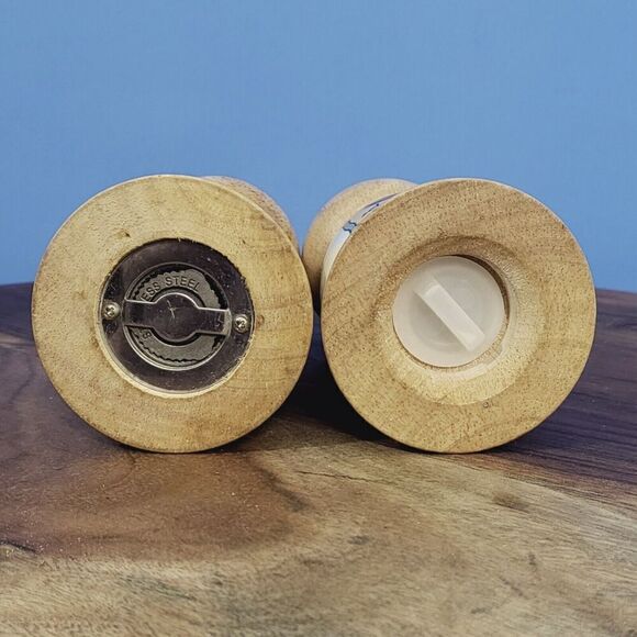 Vintage M&S Salt Shaker & Pepper Mill / Grinder Ceramic Wood Marks & Spencer - Picture 4 of 4